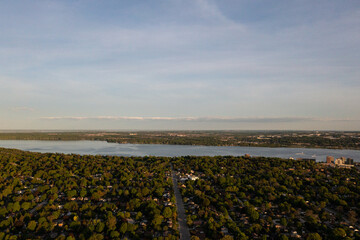 Barrie sunset photos with centennial park and lake Simco in view