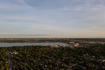 Barrie sunset photos with centennial park and lake Simco in view