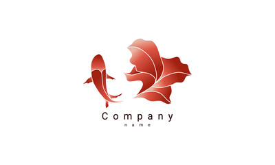 Fototapeta premium koi fish logo template