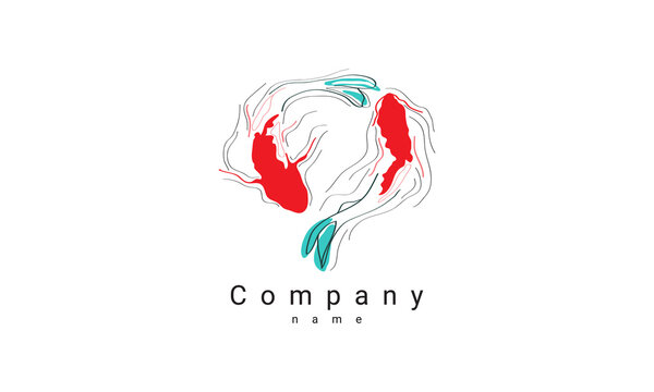Koi Fish Logo Template