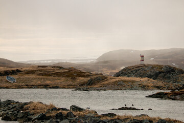 Goose Cove newfoundland during a rain storm