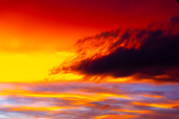 Rainbow sunset sky