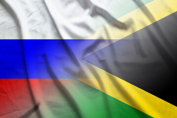 Russia and Jamaica official flag transborder negotiation JAM RUS