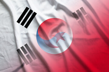 South Korea and Tunisia official flag international negotiation TUN KOR