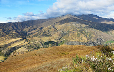 Fototapeta premium View from Crown Range summit - New Zealand