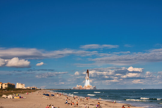 Missile launch from Cape Canaveral Florida