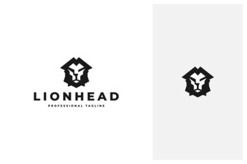 lion head vector logo design