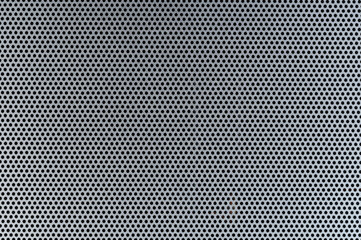 Pattern of round holes in metal