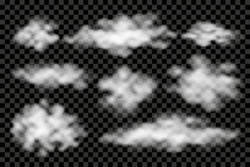realistic cloud collection vector graphic