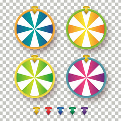 fortune wheel set collection vector graphic