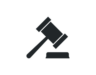 Hammer judge icon. Vector illustration for graphic design, Web, UI, app.