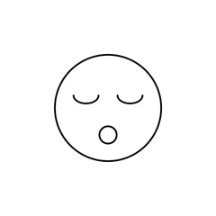 Sleep, Nap, Night Thin Line Icon Vector Illustration Logo Template. Suitable For Many Purposes.