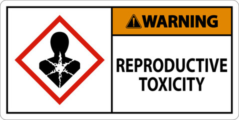Obraz premium Warning Reproductive Toxicity GHS Sign On White Background