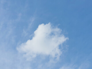 Bright Blue sky with white cloud. Beautiful sky background and wallpaper. Clear day and good weather in the morning.  
