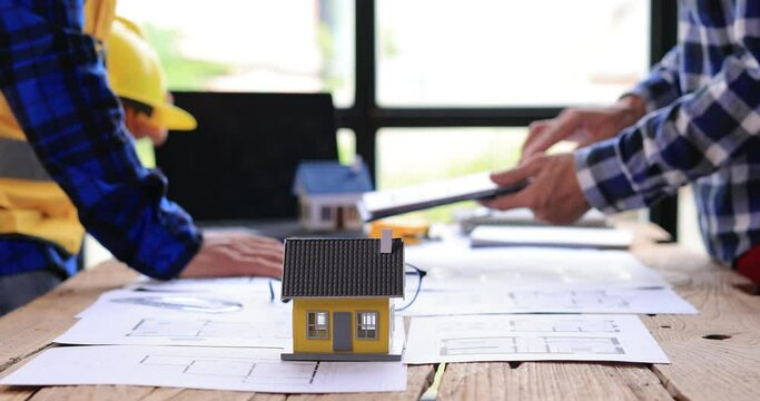 engineering, engineer, designer, businessman, blueprint, 4k, construction, professional, home, paperwork, architecture, drawing, mortgage loan, house, industry, project, design, civil, building, archi
