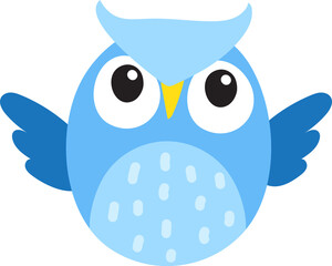 Owl cartoon colorful concept