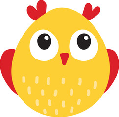 Owl cartoon colorful concept