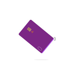 Debit or credit card, internacional card, Vector flat style illustration of a Credit card, Online payment.