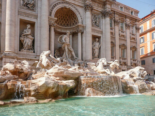 view of Fontana di Trevi . Rome. Italy.