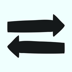 Black arrow icon vector EPS- 10