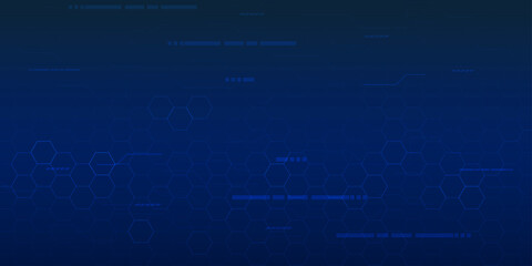 Abstract line and hexagons technology background