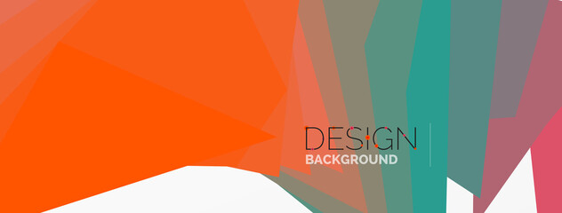 Background, creative geometric shapes composition with gradient effect. Wallpaper for concept of AI technology, blockchain, communication, 5G, science, business and technology