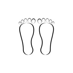 Foot print icon logo vector