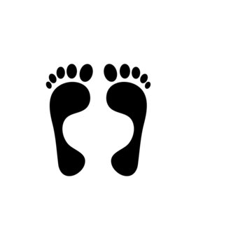 Foot print icon logo vector