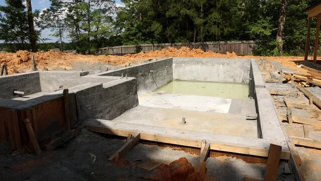 New swimming pool being constructed