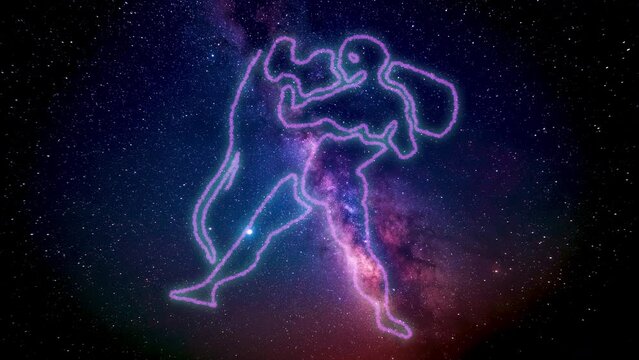 Sign, zodiac, Aquarius , drawn, cosmos, design, texture, fractal, digital, motion, futuristic, graphic,  horoscope, luminous, lines, stars, galaxy, pencil, movement, continuous, constellation, abstrac