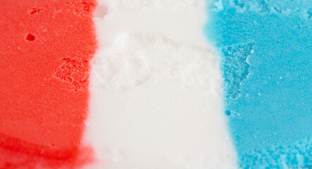 Red White and Blue Frozen Sherbet Ice