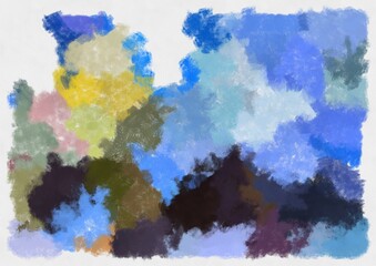 Illustration style background image abstract pattern various vibrant colors watercolor style illustration impressionist painting.