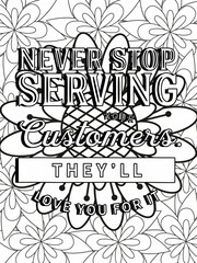 Life is good. Quote coloring page. Affirmation coloring. Vector illustration.