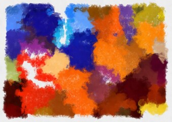 Illustration style background image abstract pattern various vibrant colors watercolor style illustration impressionist painting.