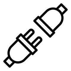power plug line icon