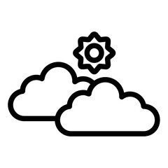 cloudy line icon