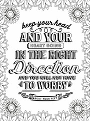 Life is good. Quote coloring page. Affirmation coloring. Vector illustration.