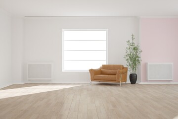 Modern interior design. 3D illustration