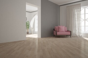 Modern interior design. 3D illustration