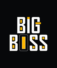 Big Boss typography t-shirt design 