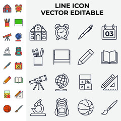 academic. School and Education set icon symbol template for graphic and web design collection logo vector illustration