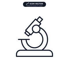 microscope icon symbol template for graphic and web design collection logo vector illustration