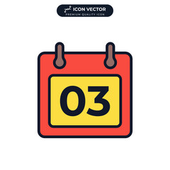 calendar icon symbol template for graphic and web design collection logo vector illustration