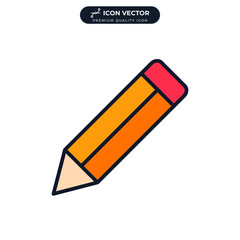 pencil icon symbol template for graphic and web design collection logo vector illustration