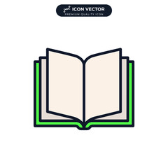 book icon symbol template for graphic and web design collection logo vector illustration