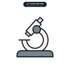 microscope icon symbol template for graphic and web design collection logo vector illustration