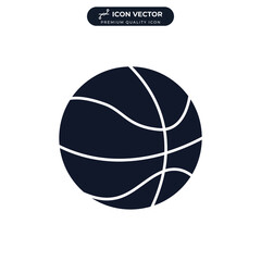 basket ball icon symbol template for graphic and web design collection logo vector illustration