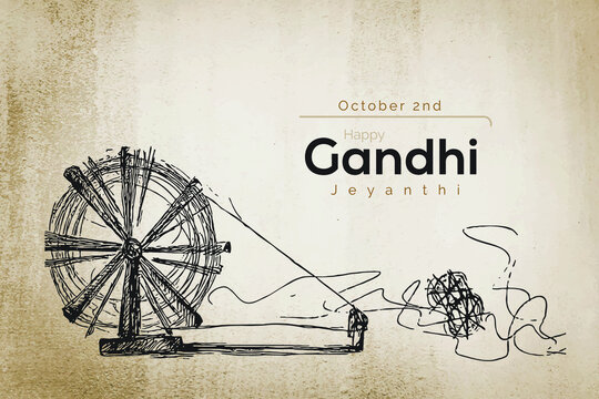  2nd October mahatma Gandhi Jayanti Birthday Celebration India background vector art