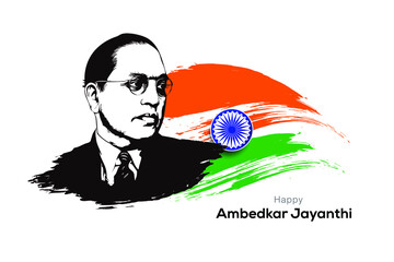 Fototapeta Bhimrao ambedkar. Dr. Bhimrao ambedkar. B. R. Ambedkar. Jayanti Indian Babasaheb day celebration vector Illustration obraz