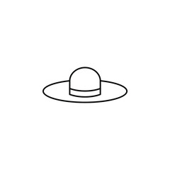 Hat, Accessory, Fashion Thin Line Icon Vector Illustration Logo Template. Suitable For Many Purposes.